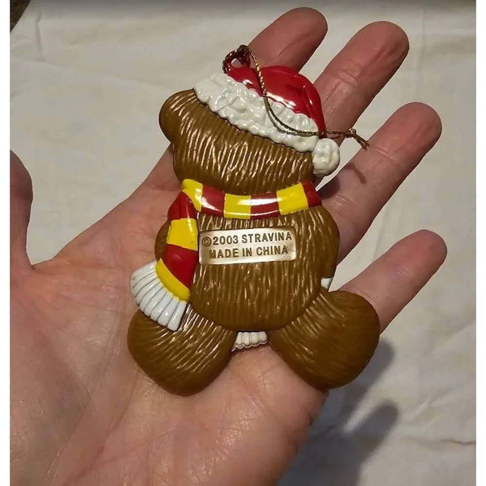 Teddy Bear Christmas Ornament Personalized Morgan 2003 Stravina